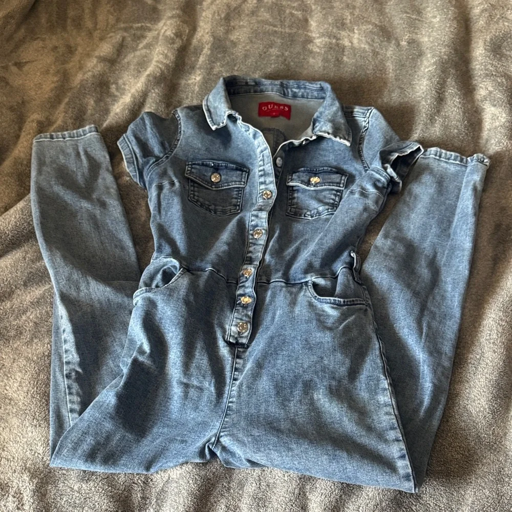 GUESS Women's Blue Denim jumpsuit S - Picture 1 of 7